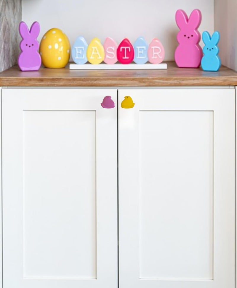 Knobēz : Decorative Knob Covers - PEEPS® - 8pk - Stretch Over Hardware Decorations, Spring-Easter, Kitchen-Bathroom-Dressers-Home - Image 4